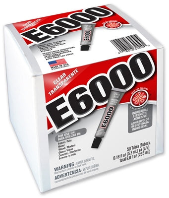 Eclectic E6000 Industrial Strength Solvent Based Adhesive Clear 1 oz Tube