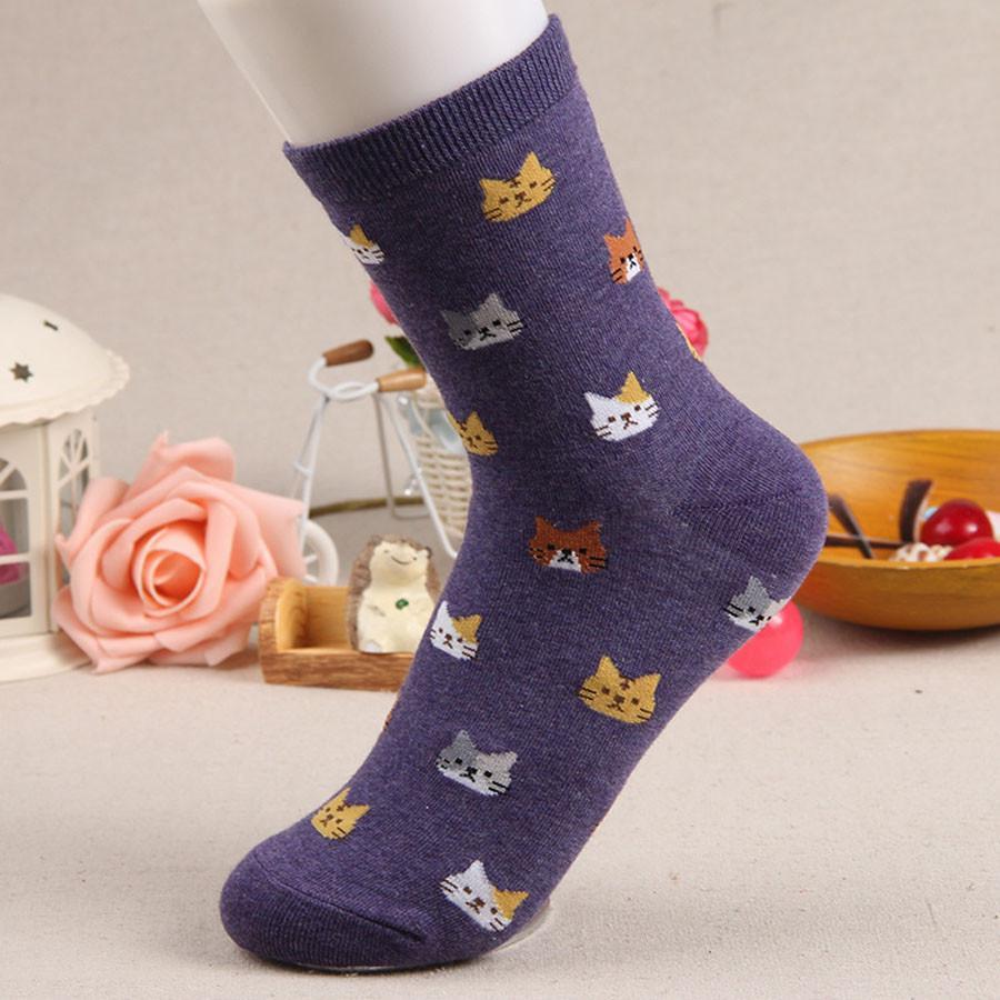 Unique Kitten Print Cotton Socks | Kitten Socks Catify.co