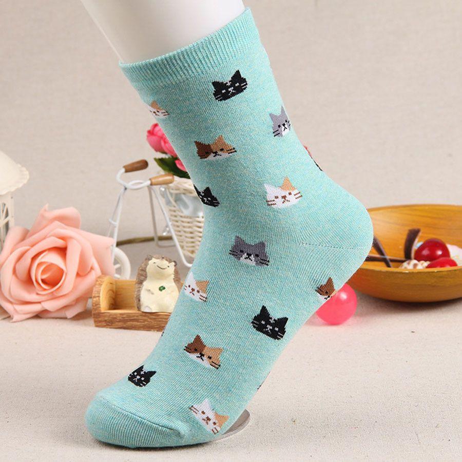 Unique Kitten Print Cotton Socks | Kitten Socks Catify.co