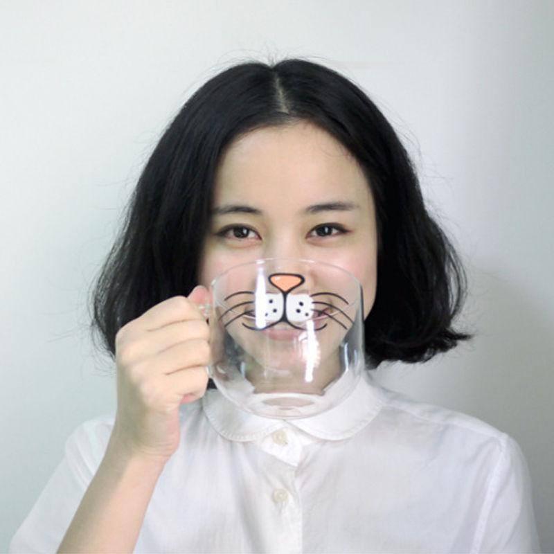 Cat Whiskers Glass Coffee Cup