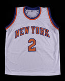 Larry Johnson Signed New York Knicks Jersey (PSA COA) 1991 #1 Overall Draft Pick
