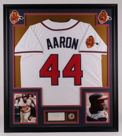 hank aaron autographed jersey