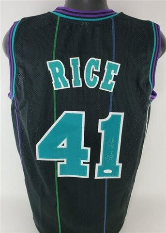 Autographed/Signed Muggsy Bogues Charlotte Teal Basketball Jersey PSA/DNA  COA