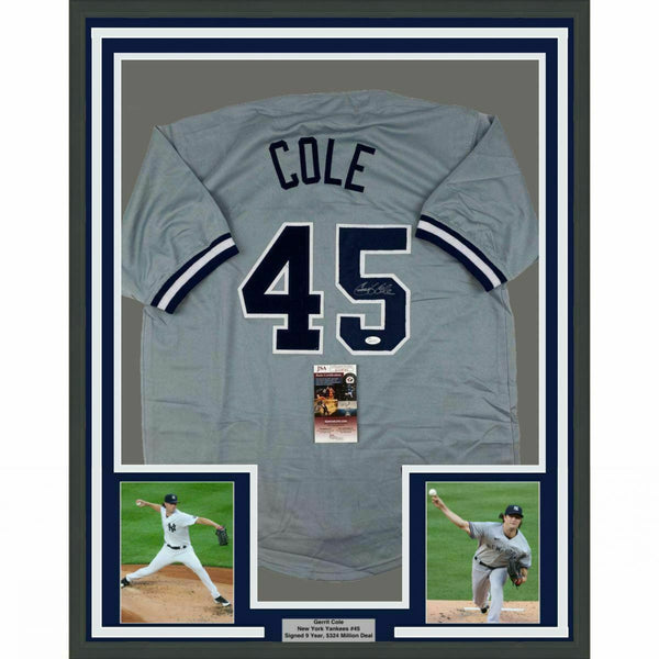 Framed Autographed/Signed Gerrit Cole 33x42 New York Pinstripe Baseball  Jersey JSA COA at 's Sports Collectibles Store