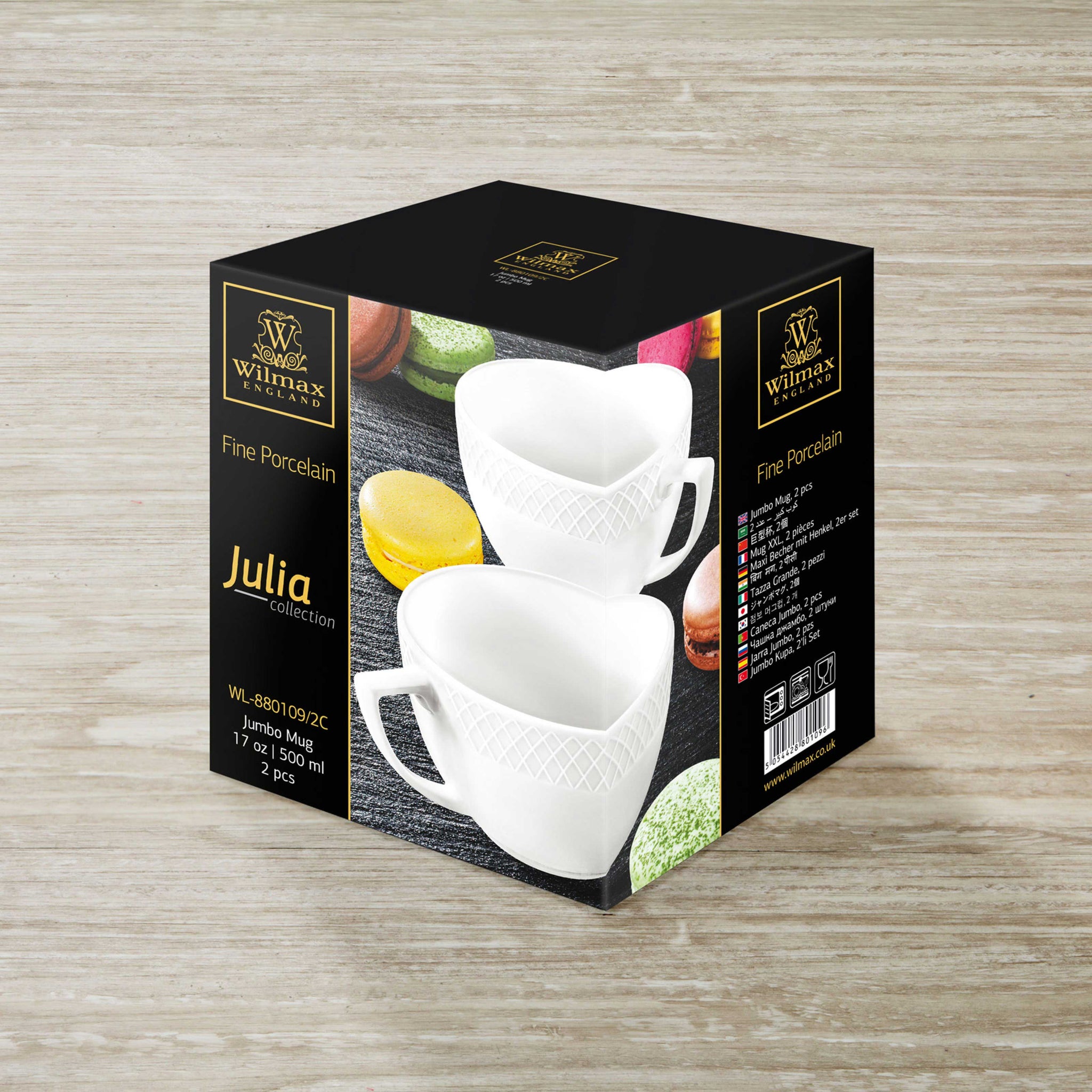 fundament Ga door Corroderen White Jumbo Coffee / Cappuccino Mug 17 Oz | 500 Ml Set Of 2 In Gift Bo –  Wilmax Porcelain