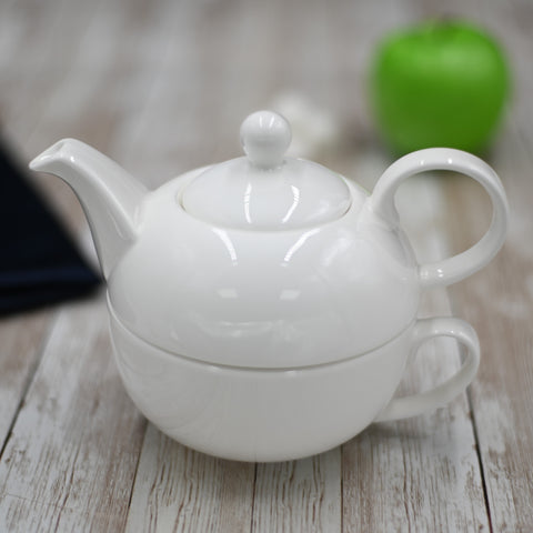 White Tea Pot 17 Oz  500 Ml In Colour Box by Wilmax Porcelain – Leaves of  Leisure