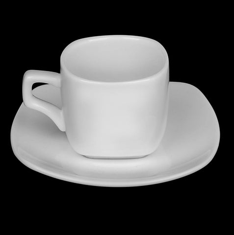 White 6 Oz  180 Ml Tea Cup & Saucer – Wilmax Porcelain