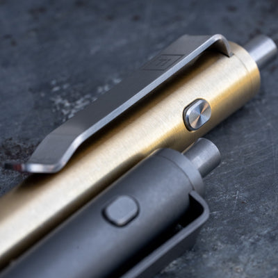  BIG IDEA DESIGN Ti Click EDC Pen- Stonewashed : Office Products