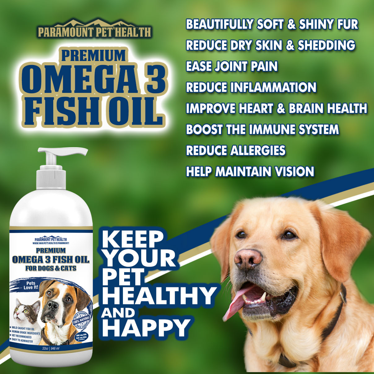 Paramount Pet Health Omega 3 Fish Oil 