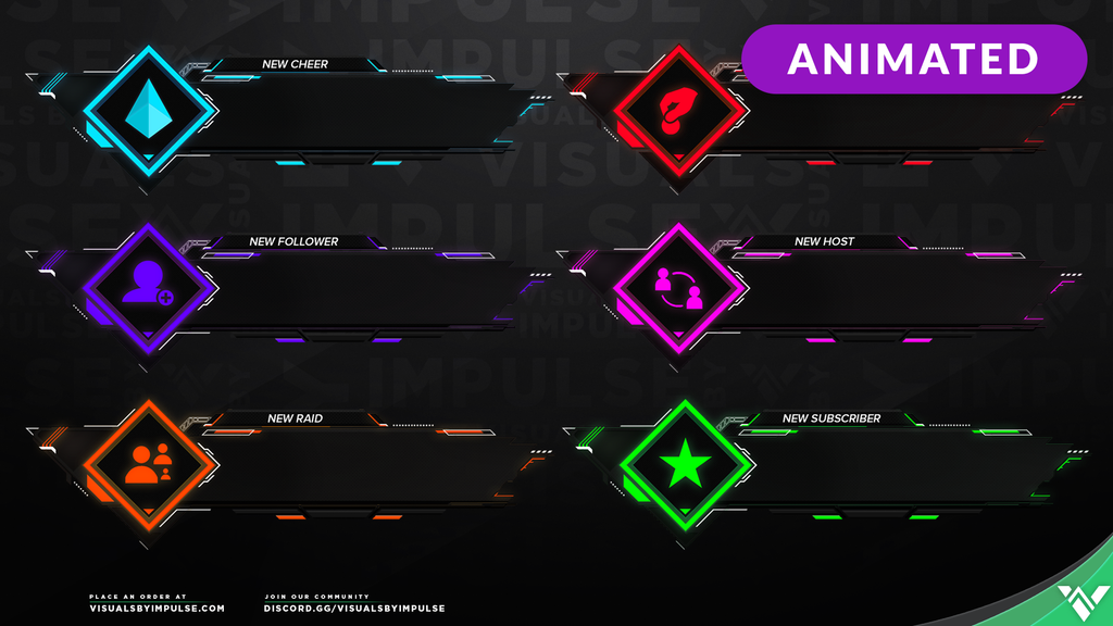 'Nanotech' Stream Alerts: Animated Overlays for Twtich Streamers