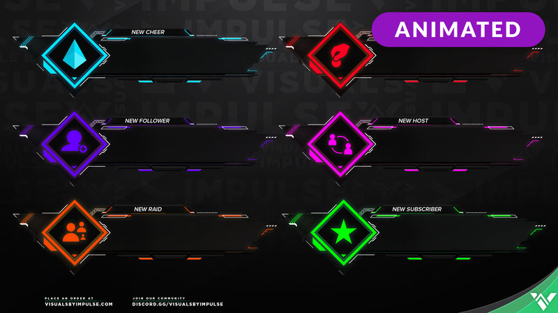 Nanotech Animated Stream Alerts - Visuals by Impulse