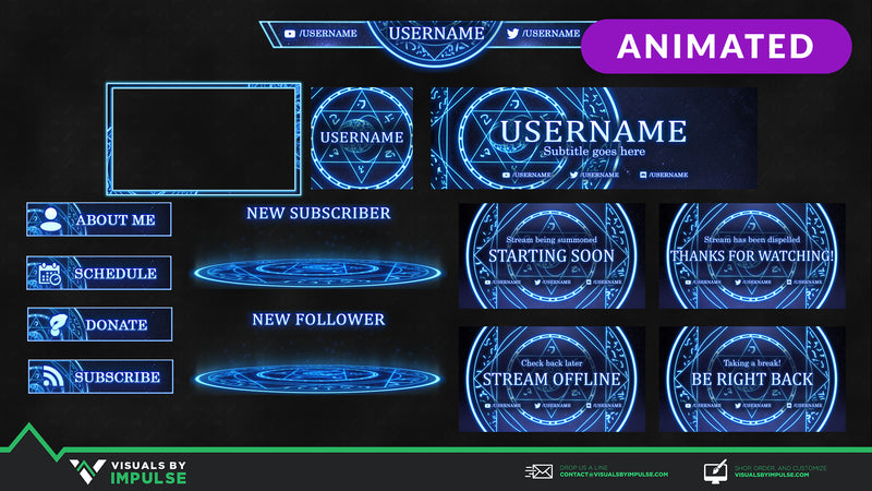 Astral Arcane Animated Stream Package - Visuals by Impulse