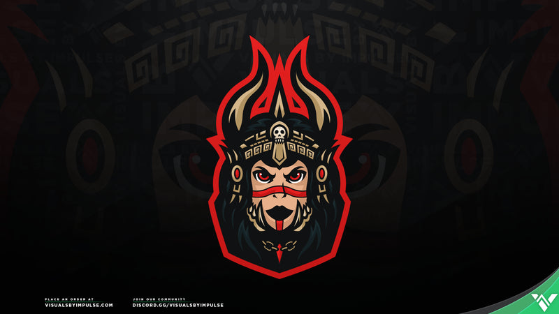 Aztec Priestess Mascot Logo - Visuals by Impulse