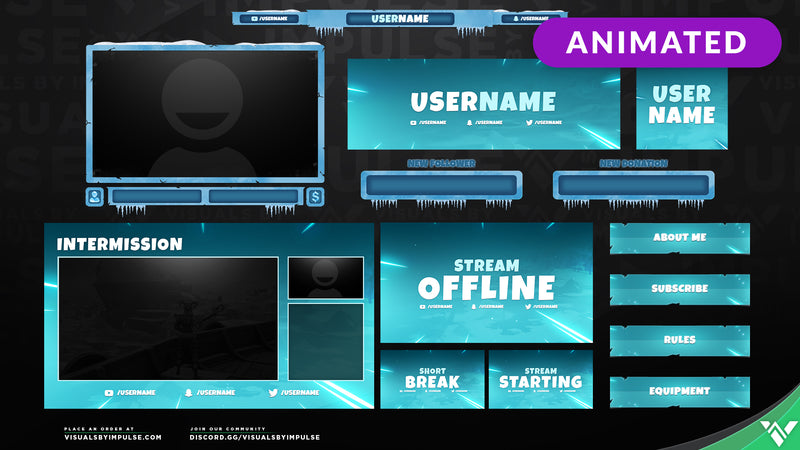 Blizzard Animated Stream Package - Visuals by Impulse