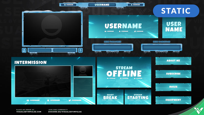 Blizzard Animated Stream Package - Visuals by Impulse