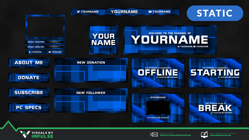 Chroma Matrix Stream Package - Visuals by Impulse