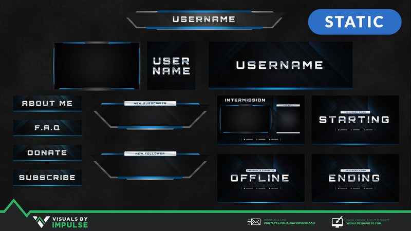 Blue Steel Stream Package - Visuals by Impulse