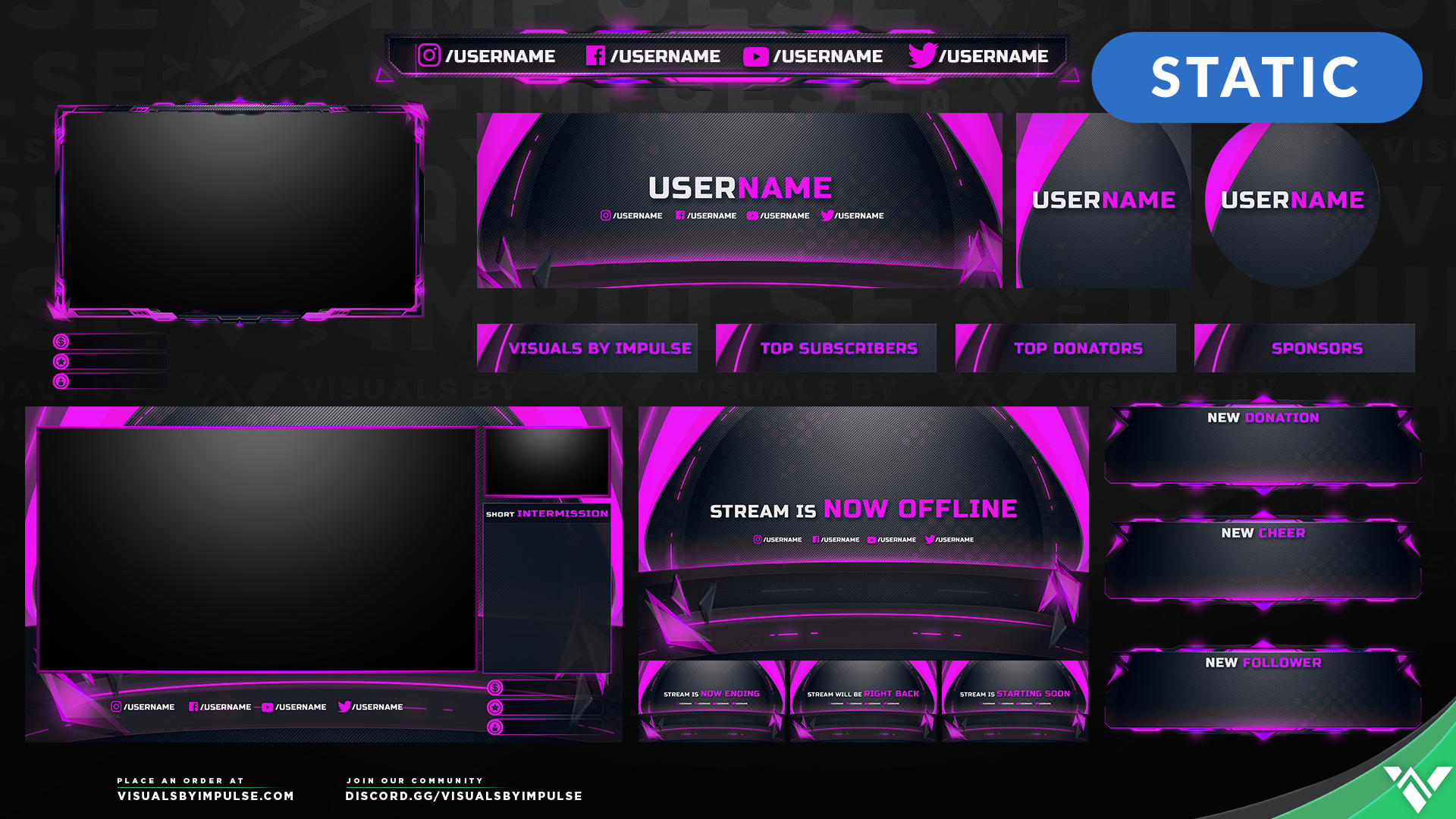 'Corelite' Stream Overlays - Graphics for Twitch and Mixer ... - 1920 x 1080 png 2211kB
