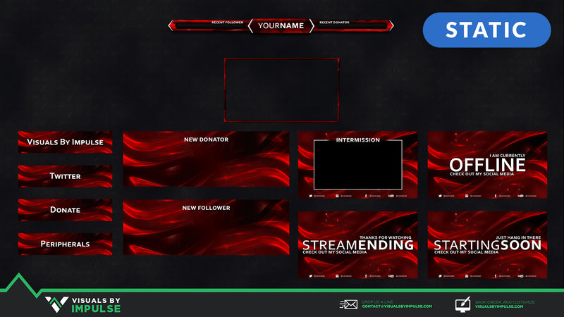 Streamer's Essentials Kit - Red Crystal - Visuals by Impulse
