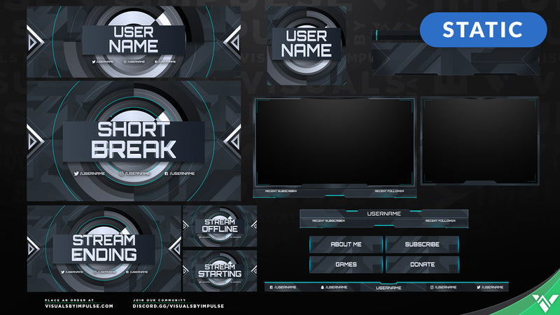 Cyber Animated Stream Package - Visuals by Impulse