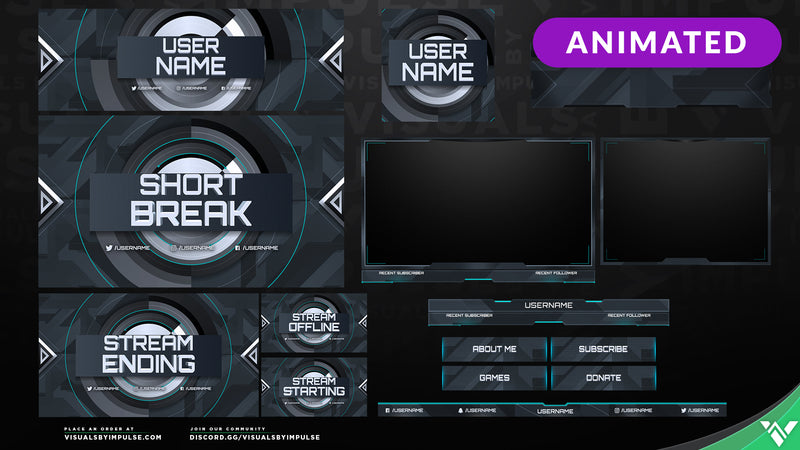 Cyber Animated Stream Package - Visuals by Impulse