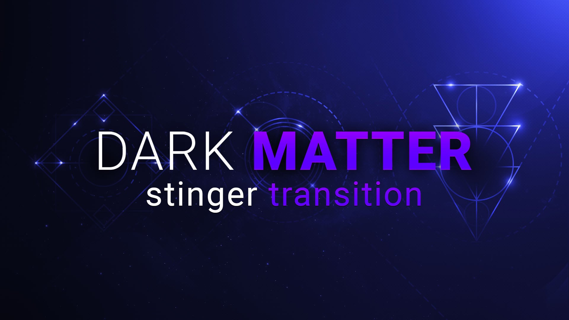 Dark Matter Stinger Transition