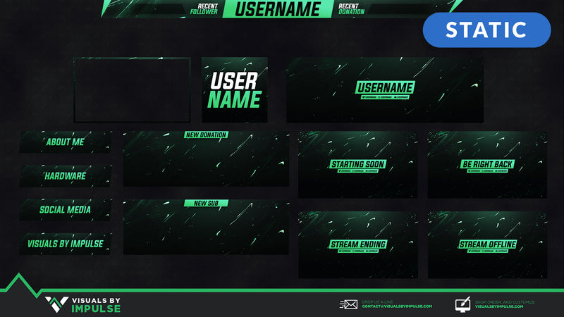 Emerald Storm Stream Package - Visuals by Impulse