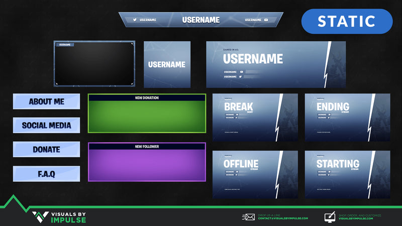 Fortnite Founder Stream Package - Visuals by Impulse