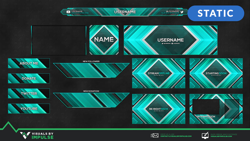 Aluminum Intersect Chroma Stream Package - Visuals by Impulse