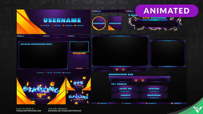 Mad Shock Animated Stream Package - Visuals by Impulse