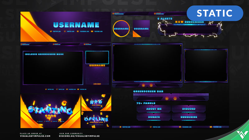 Mad Shock Animated Stream Package - Visuals by Impulse