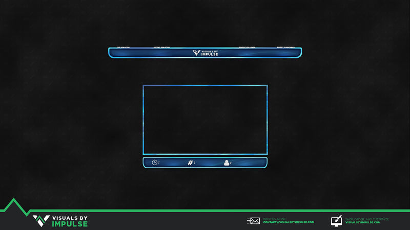 Navy Sky Twitch Overlay - Visuals by Impulse