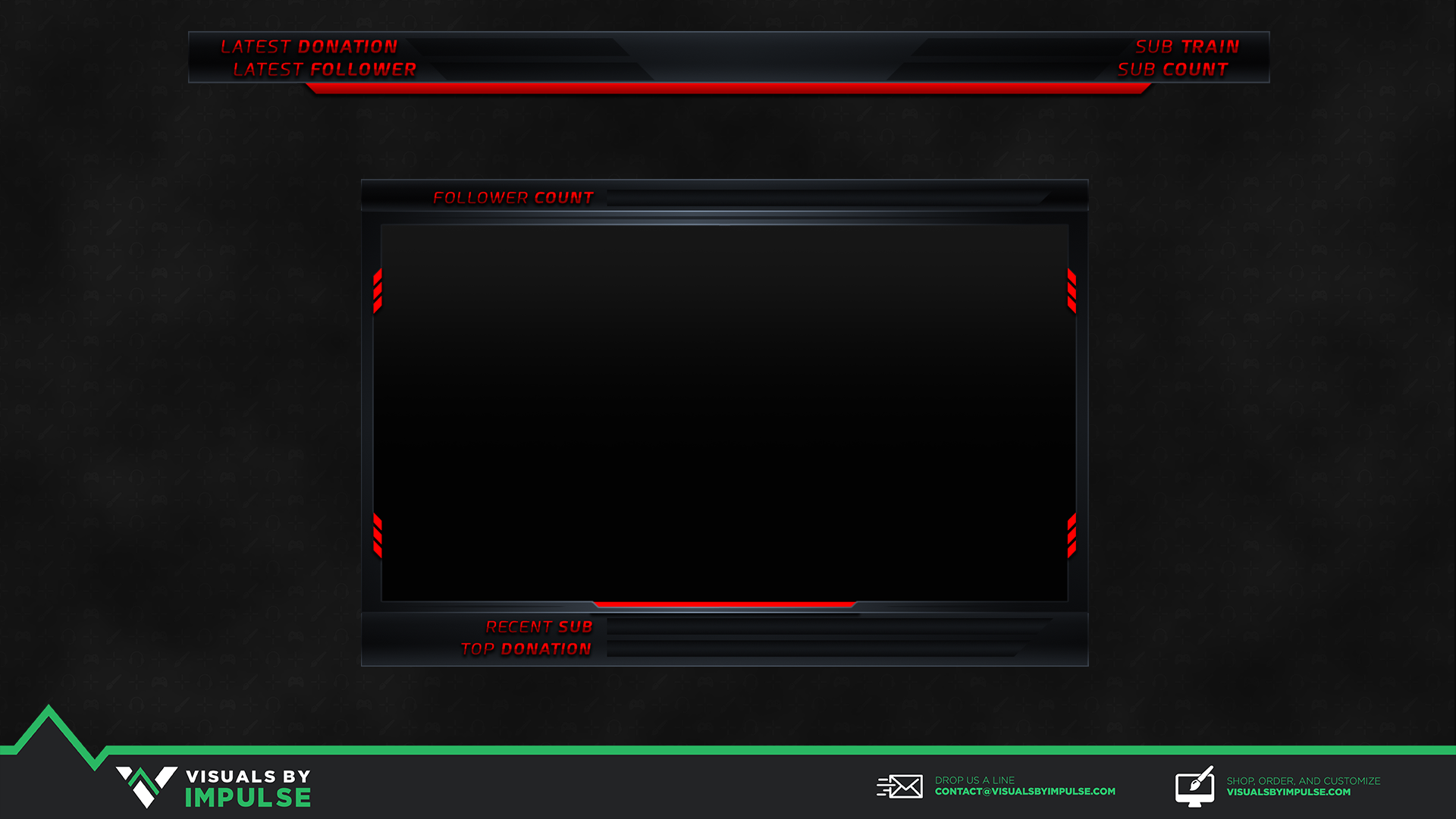 Neon Red Stream Overlay