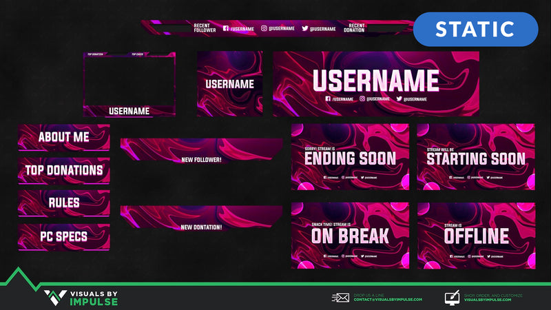 Neon Rider Stream Package - Visuals by Impulse