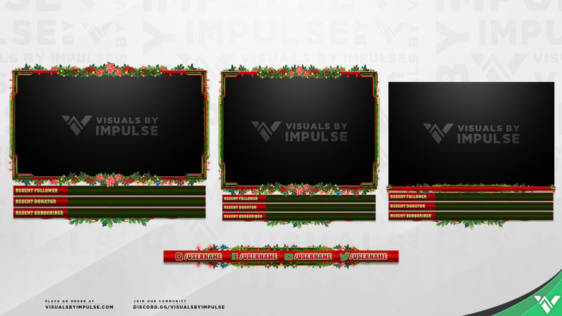 Christmas Celebration Animated Stream Package - Visuals by Impulse