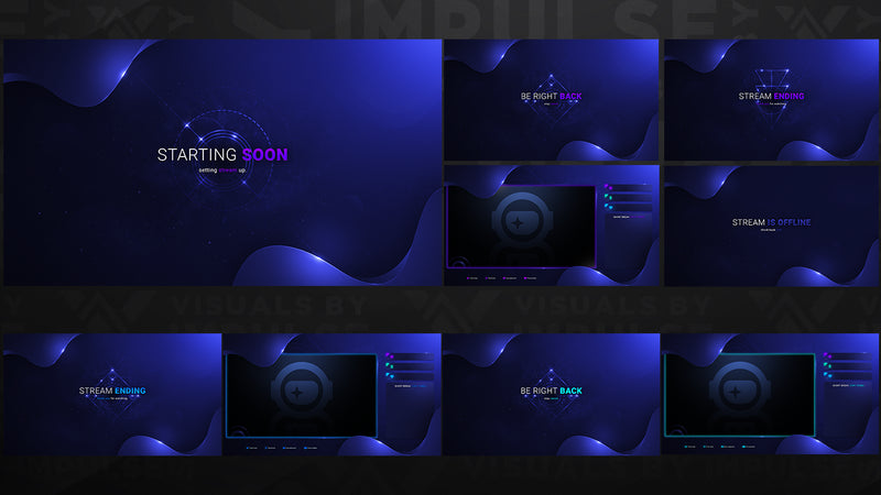 Dark Matter Animated Stream Package - Visuals by Impulse