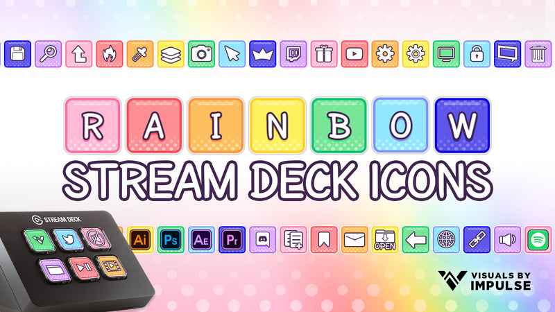 Rainbow Stream Deck Icons - Visuals by Impulse