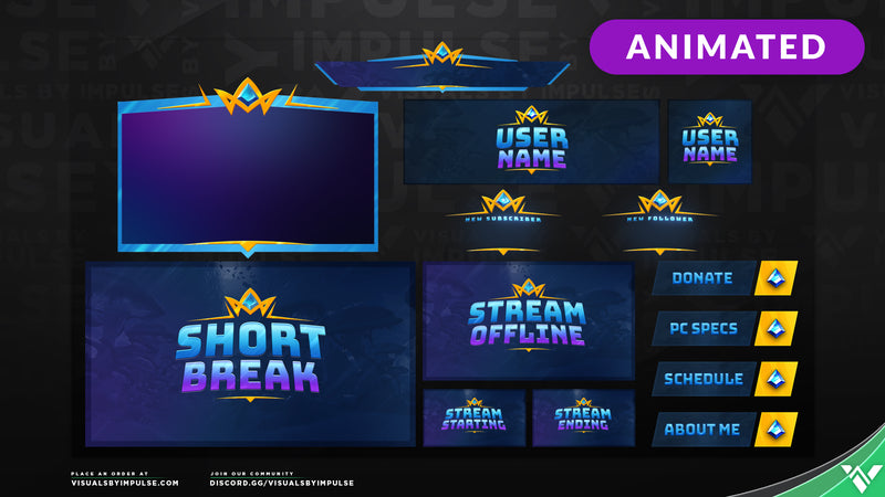 Realm Animated Stream Package - Visuals by Impulse