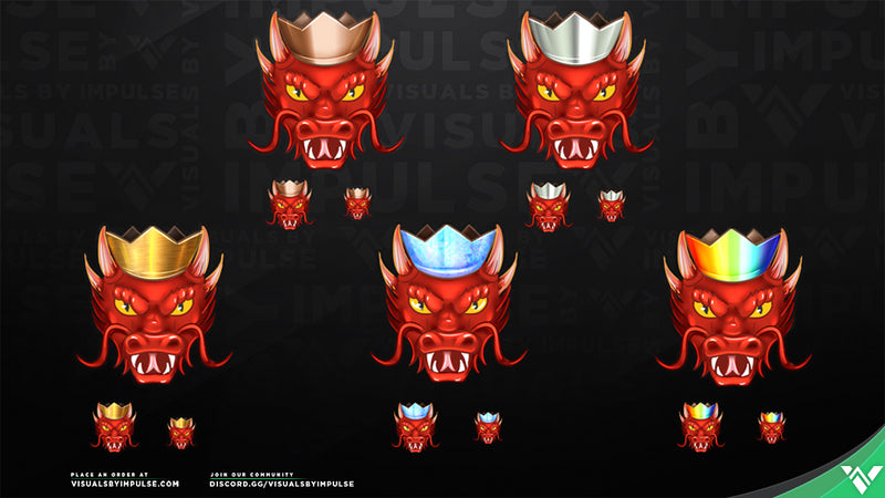 Dragon Queen Subscriber Badges - Visuals by Impulse