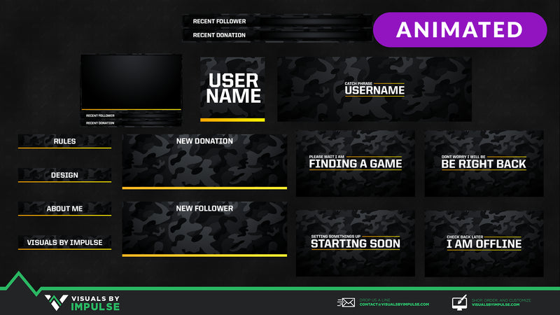 Sable Animated Stream Package - Visuals by Impulse