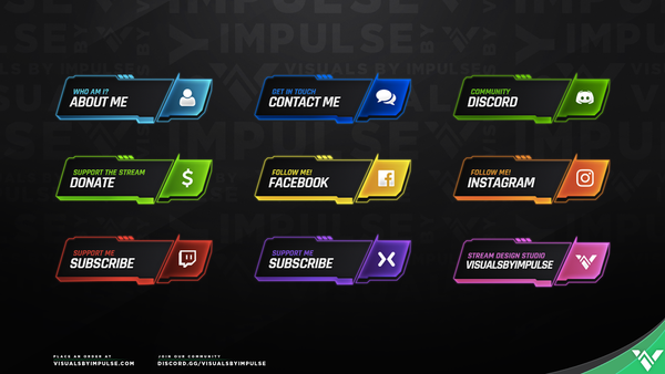 | FREE | Mecha Twitch Panels | Visuals by Impulse - 600 x 338 png 174kB