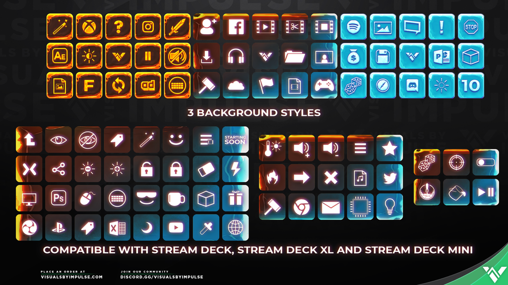 Lava & Ice | Free Icons | Elgato Stream Deck | Visuals by Impulse