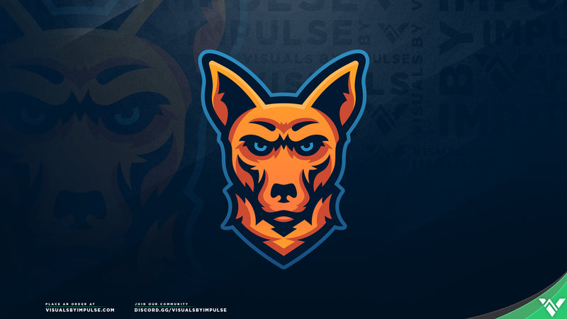 Sun-Scorched Coyote Mascot Logo Premade Logo