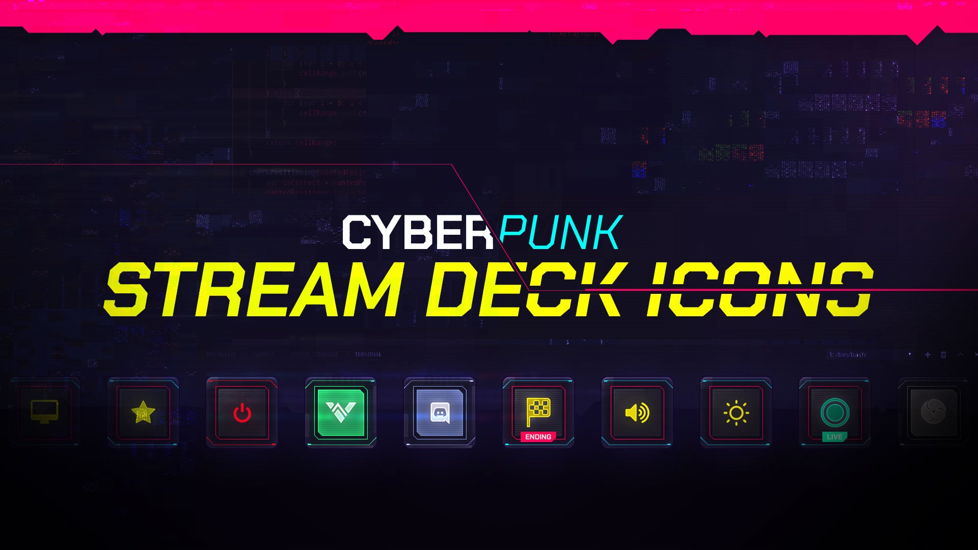 Cyberpunk | Free Elgato Stream Deck Icons | Visuals by Impulse