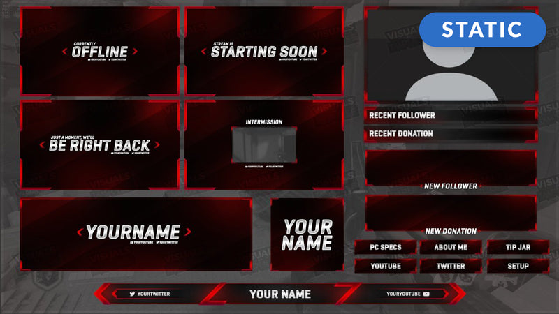 Aluminum Brush Chroma Stream Package - Visuals by Impulse