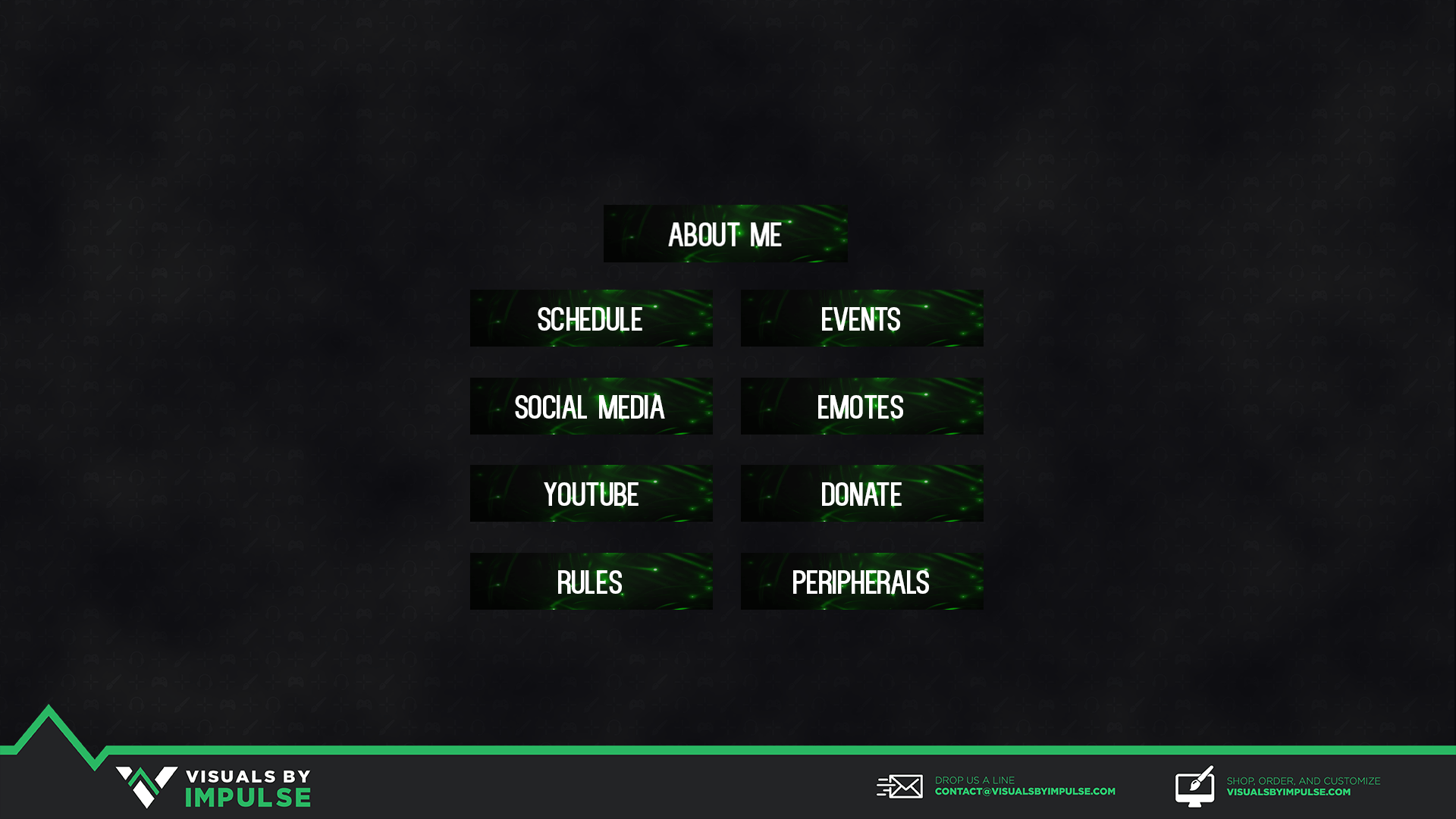 Glowing Twitch Panels | Free Stream Overlays | Visuals by Impulse