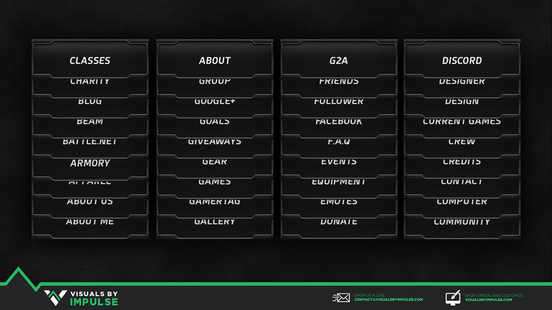 Carbon Twitch Panels - Visuals by Impulse