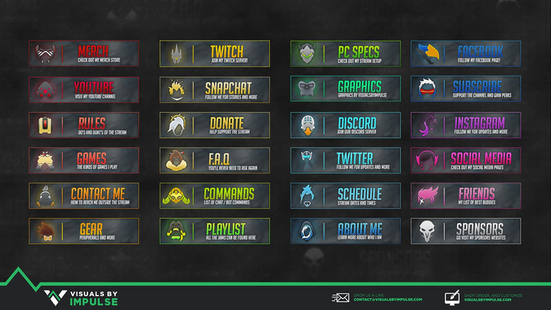 Overwatch Twitch Panels - Visuals by Impulse