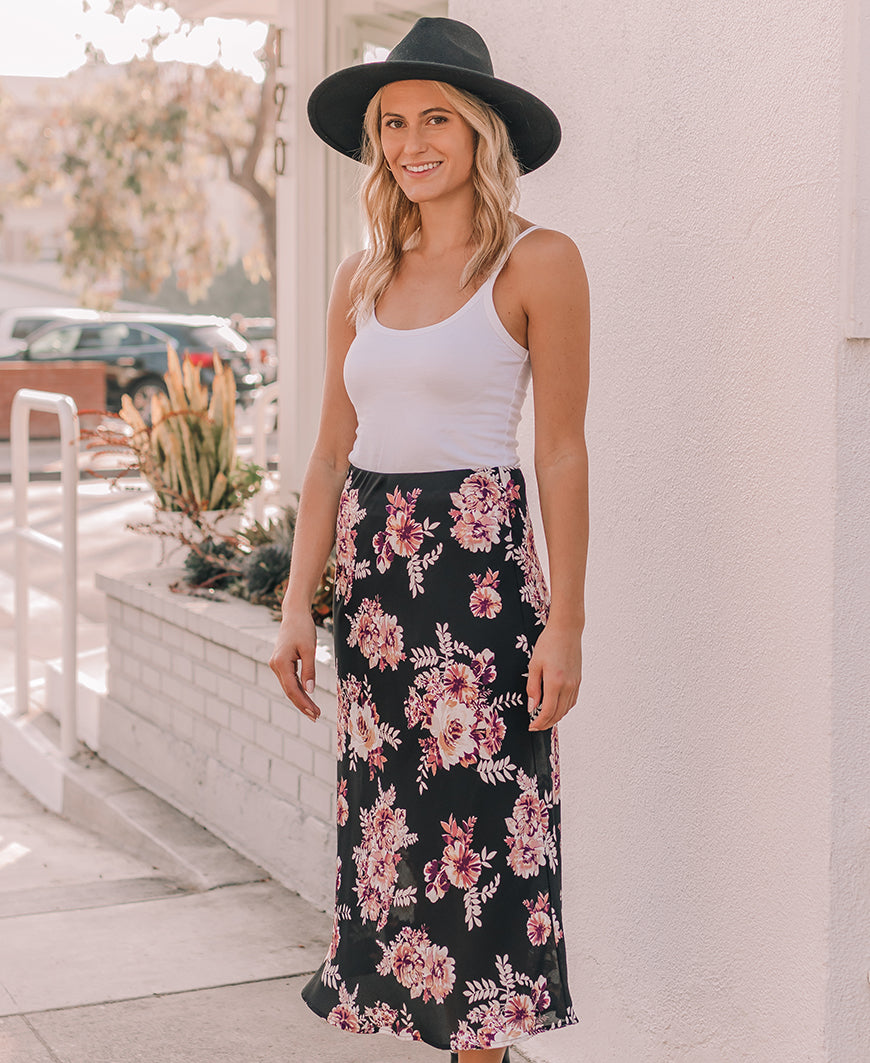 floral slip skirt