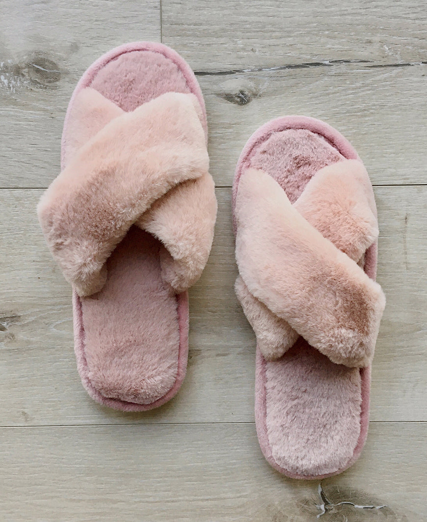 blush slippers
